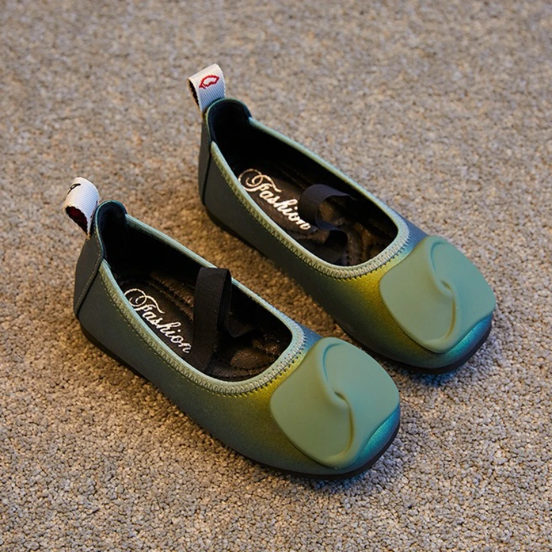Zapatos planos antideslizantes de piel para niña, casual - imagen 2