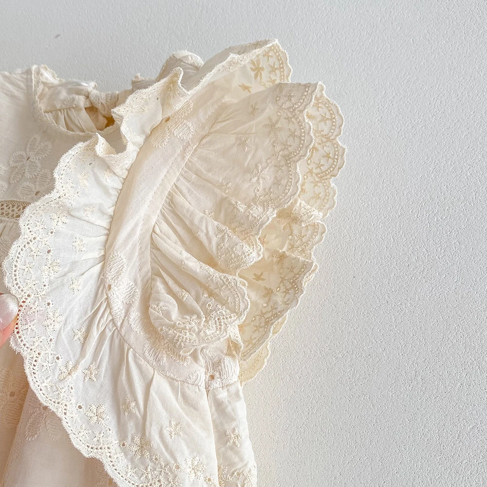 Vestido de verano con encaje para niñas – algodón transpirable - imagen 4