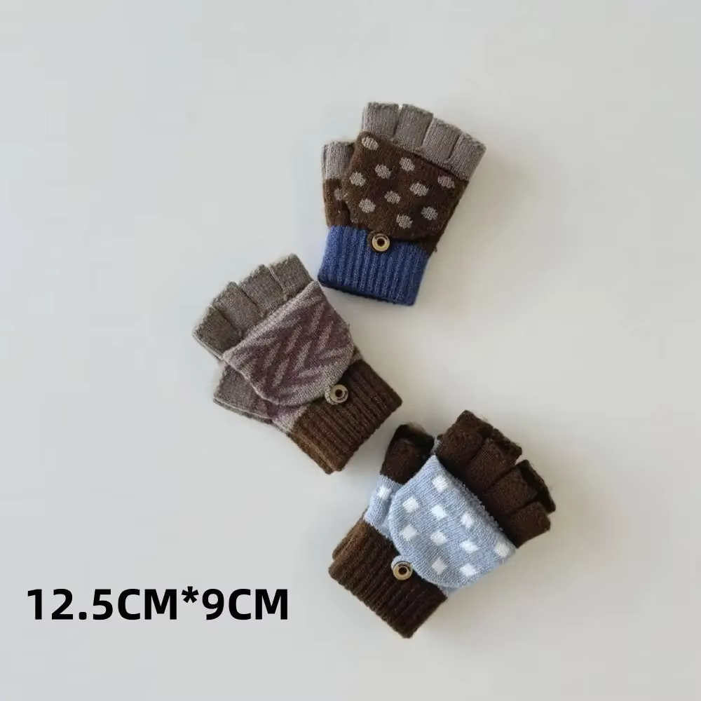 Guantes de invierno con dedos individuales para niños térmicos - imagen 2