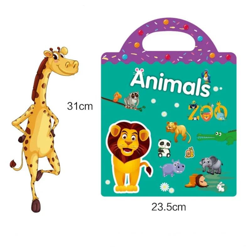 Libro de pegatinas reutilizable de dibujos animados infantiles - imagen 5