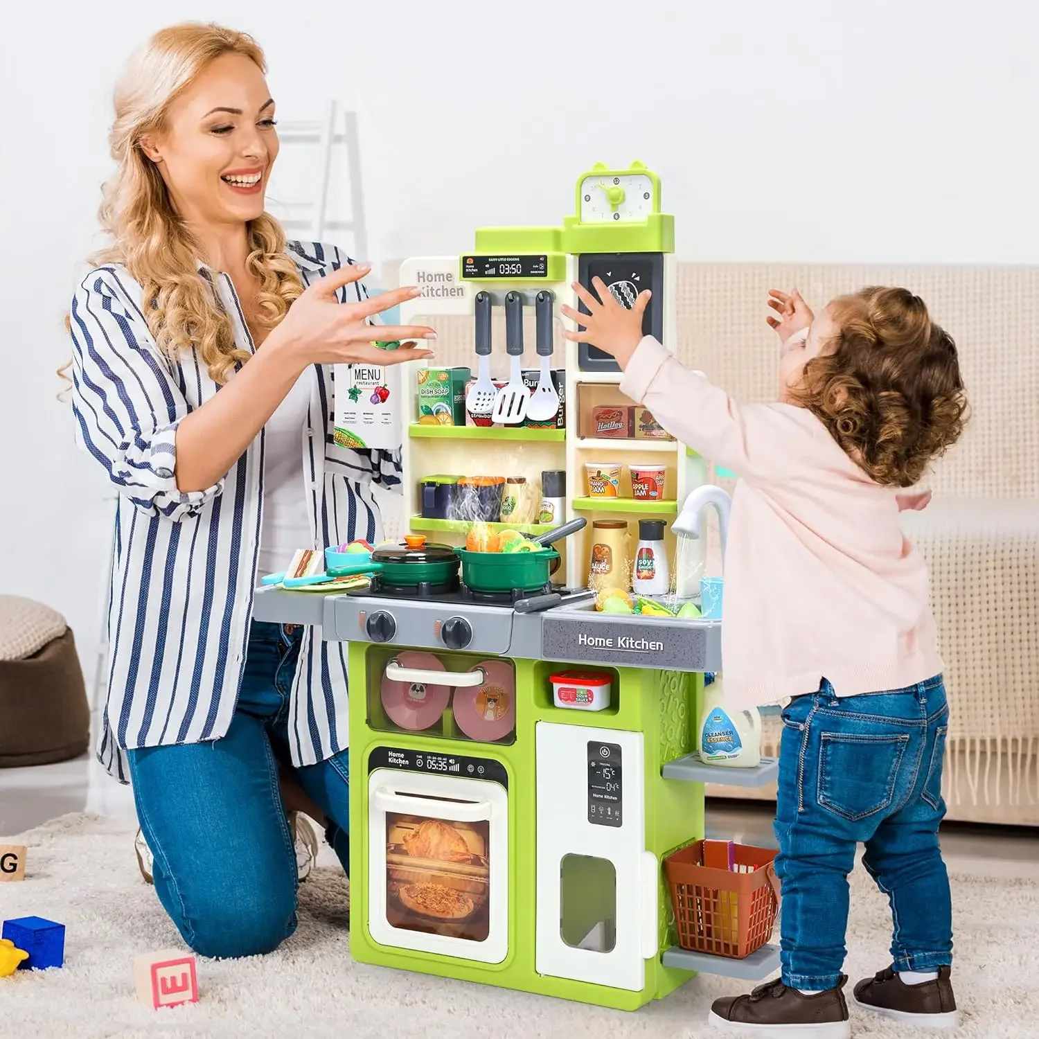 Juego de cocina infantil con sonidos, luces y fregadero - imagen 4