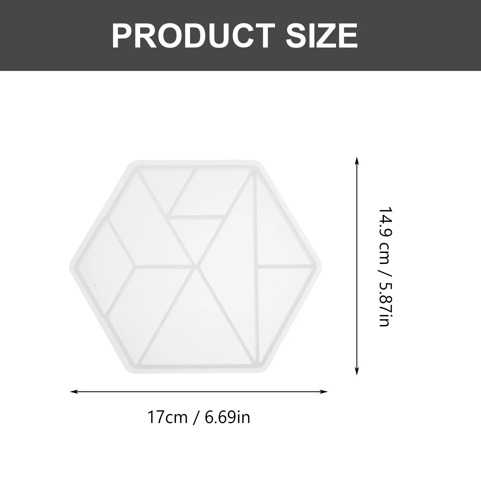 Molde de silicona hexagonal antiadherente para manualidades - imagen 2