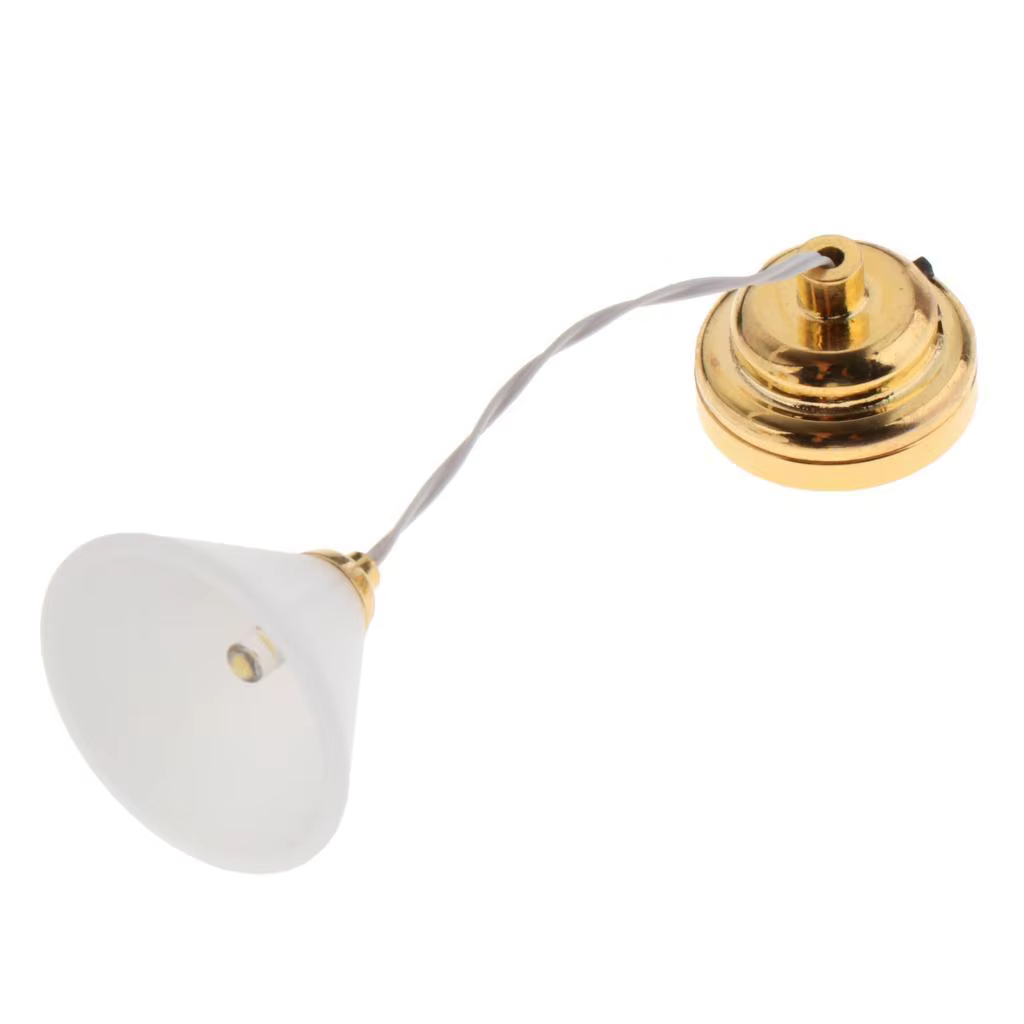 Lámpara de techo miniatura LED para dormitorio casa muñecas - imagen 3