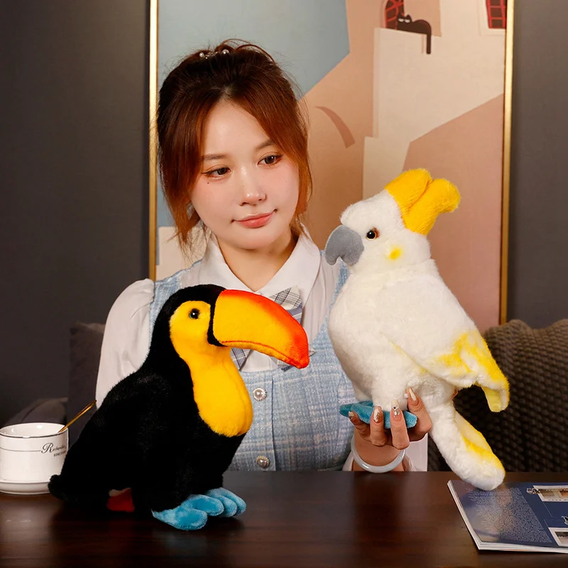Peluche de loro realista para niños, guacamayo tierno - imagen 3