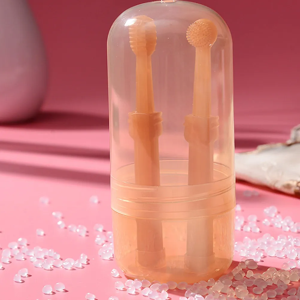Pack de cepillos dentales silicona para bebés con diseño animal - imagen 2