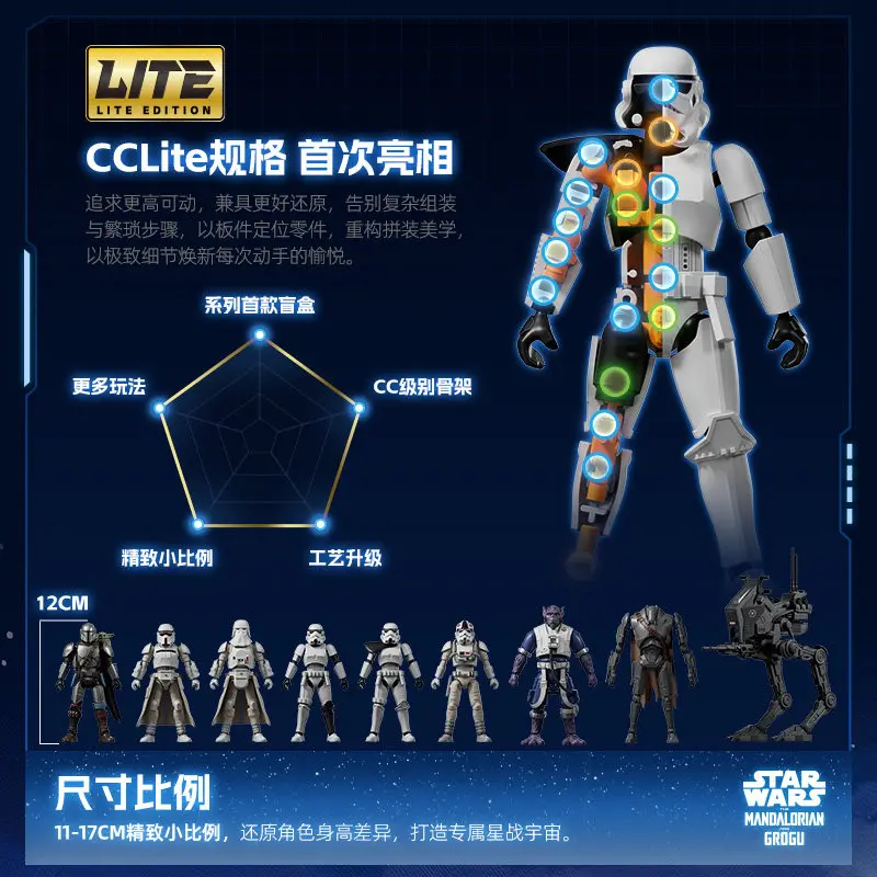 BLOKEES Figura de acción Star Wars: Din Djarin y Grogu Lite