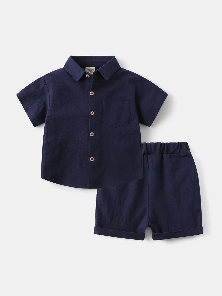 Conjunto verano para niño – Camisa y shorts de algodón - imagen 4