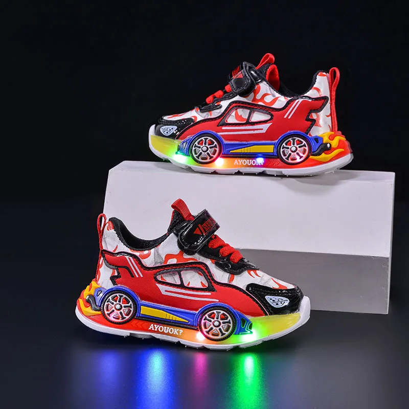Kindersport zapatillas antideslizantes con luces para niño otoño - imagen 2