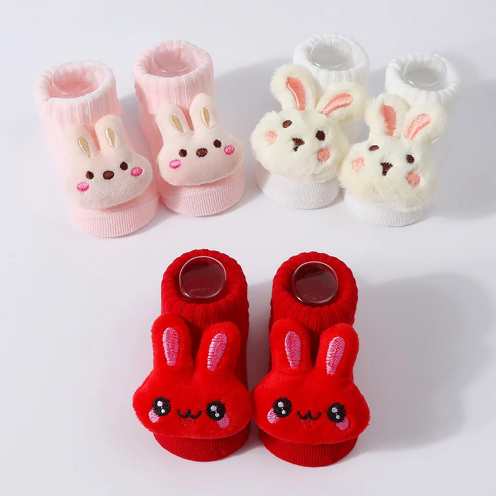 Calcetines de bebé suaves con dibujos 3D y lazo floral - imagen 3