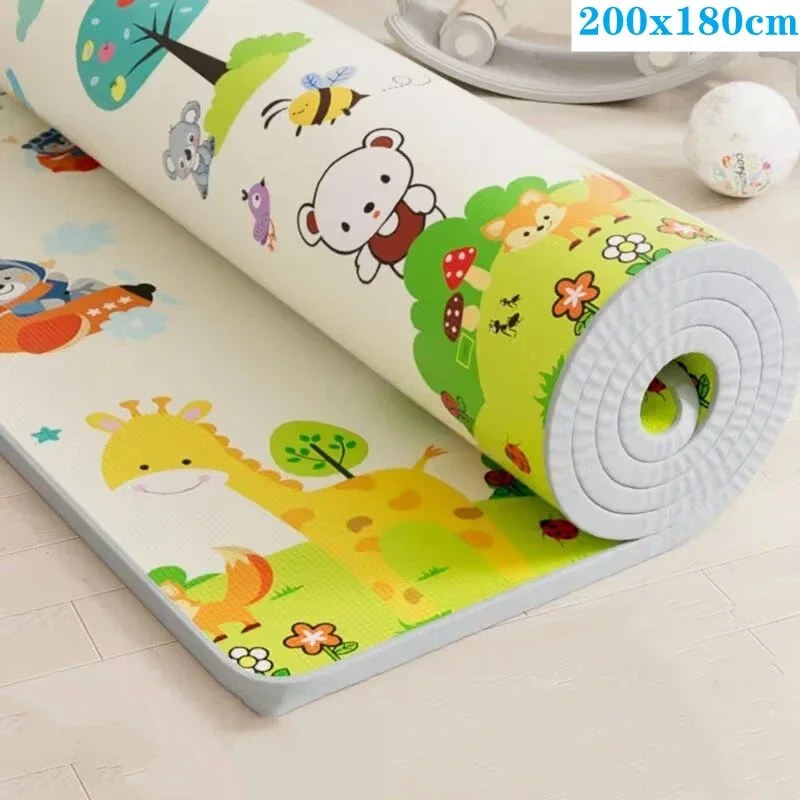 Alfombra de juego para gatear plegable ecológica gruesa bebé - imagen 2
