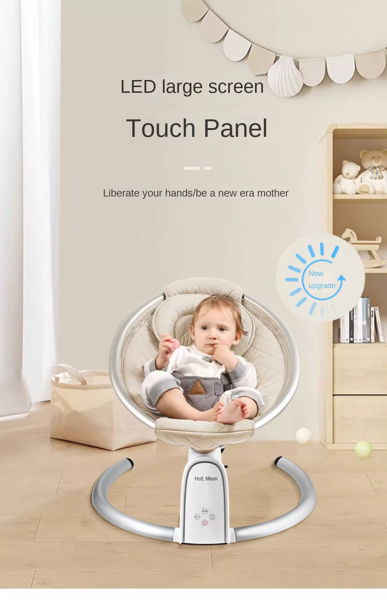 Vista general de la mecedora Lazychild Baby God-silla