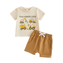 Conjunto de Pascua para niño: camiseta y pantalón corto conejito