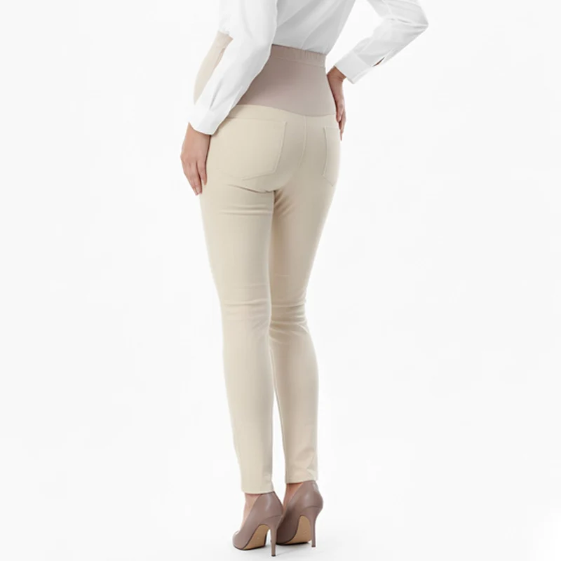 Leggings de maternidad elásticos con dobladillo encaje para verano - imagen 4
