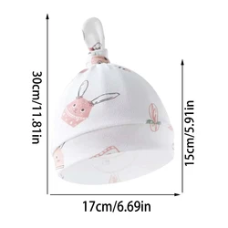 Gorro de algodón para bebé recién nacido – Estilo anudado para primavera y otoño