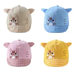 Gorra de béisbol infantil con estampado de gato