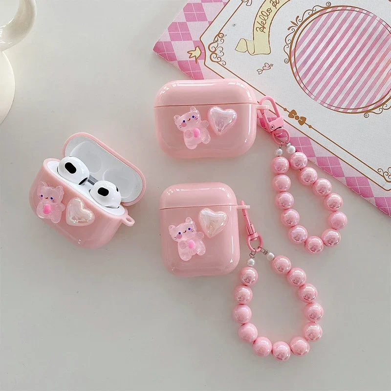 Funda AirPods diseño amor 3D coreano