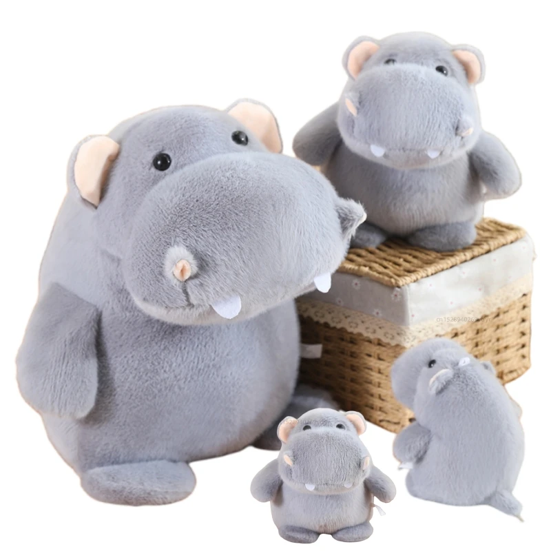 Peluche hipopótamo esponjoso suave para bebés y niños
