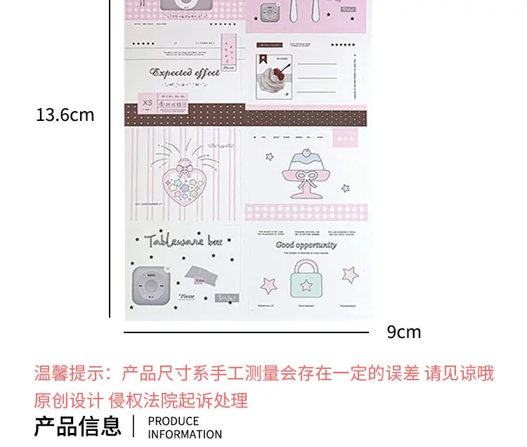 Variedad de diseños kawaii en una hoja