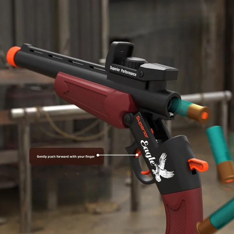 Pistola de juguete vintage lanzadora de balas blandas - imagen 5
