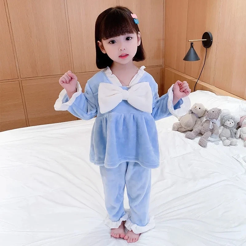 Pijama de franela para bebé invierno – Cuello V y pants - imagen 2