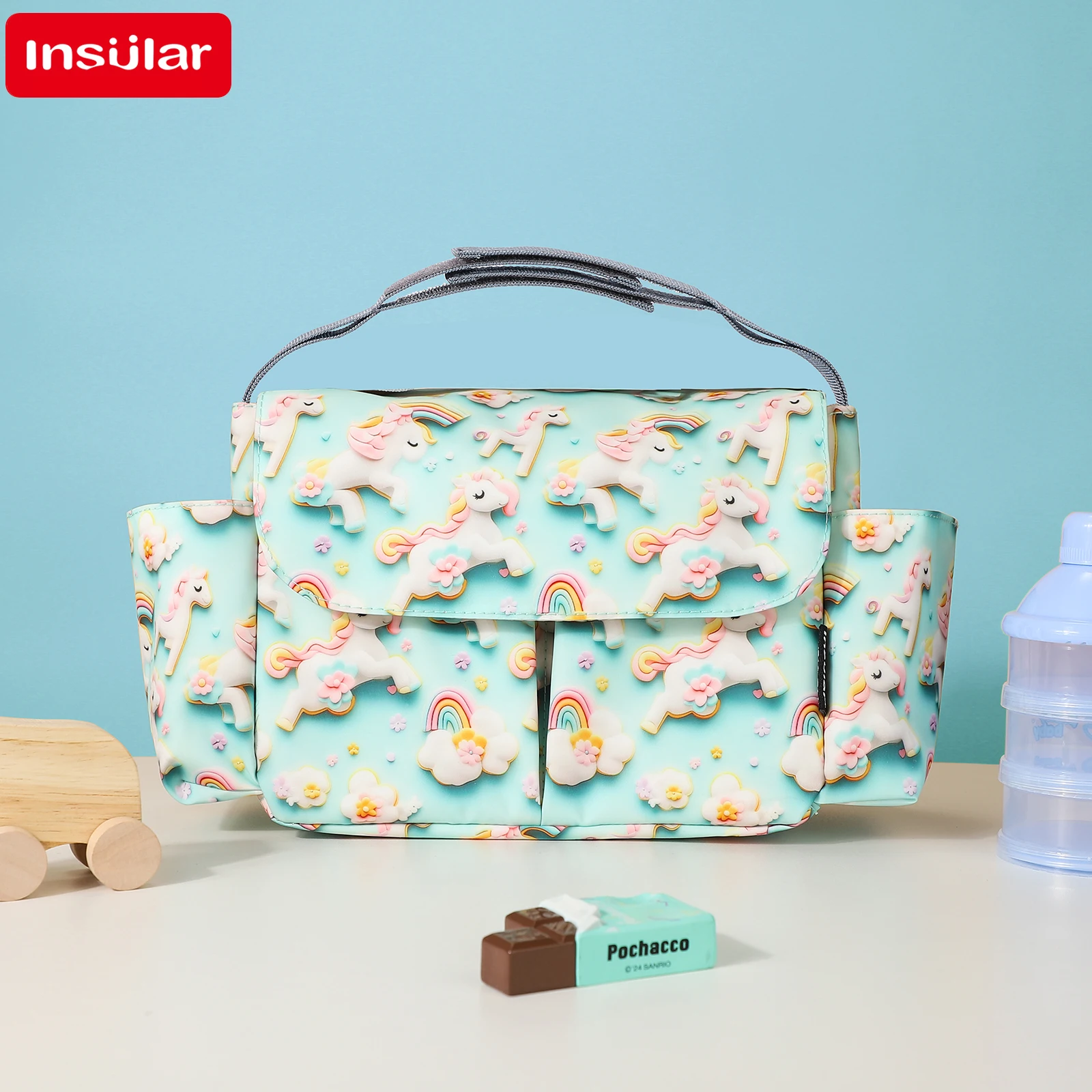 Bolsa para cochecito impermeable con colgante de gran capacidad - imagen 2