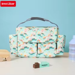 Bolsa para cochecito impermeable con colgante de gran capacidad