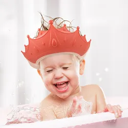Gorro de baño para bebés ajustable que protege ojos y orejas