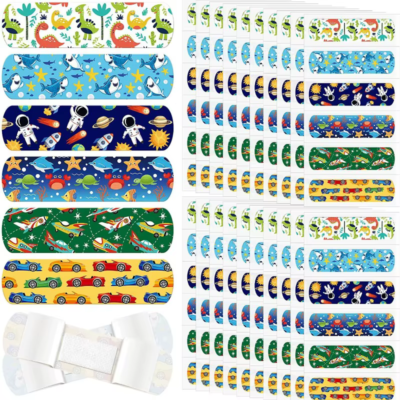 Tiritas de yeso con diseños infantiles para primeros auxilios