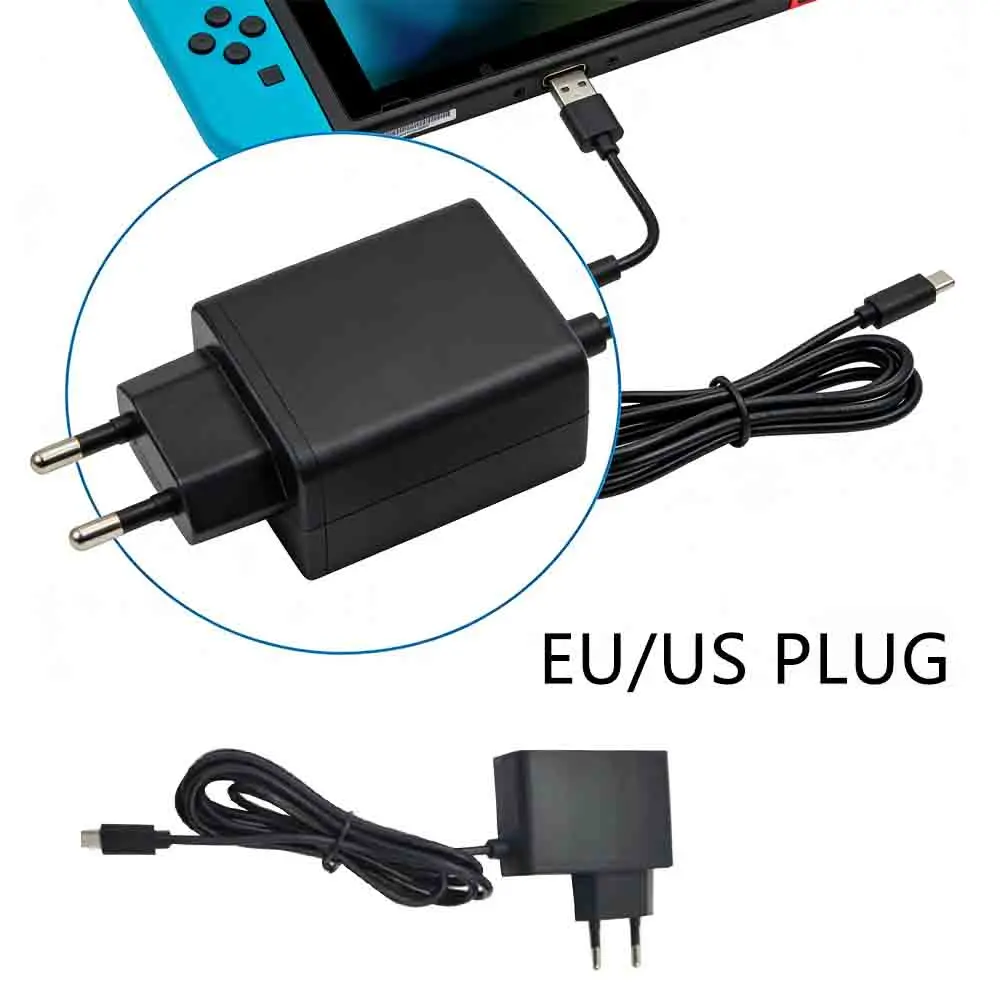 Adaptador de corriente con enchufe para Nintendo Switch – Cargador