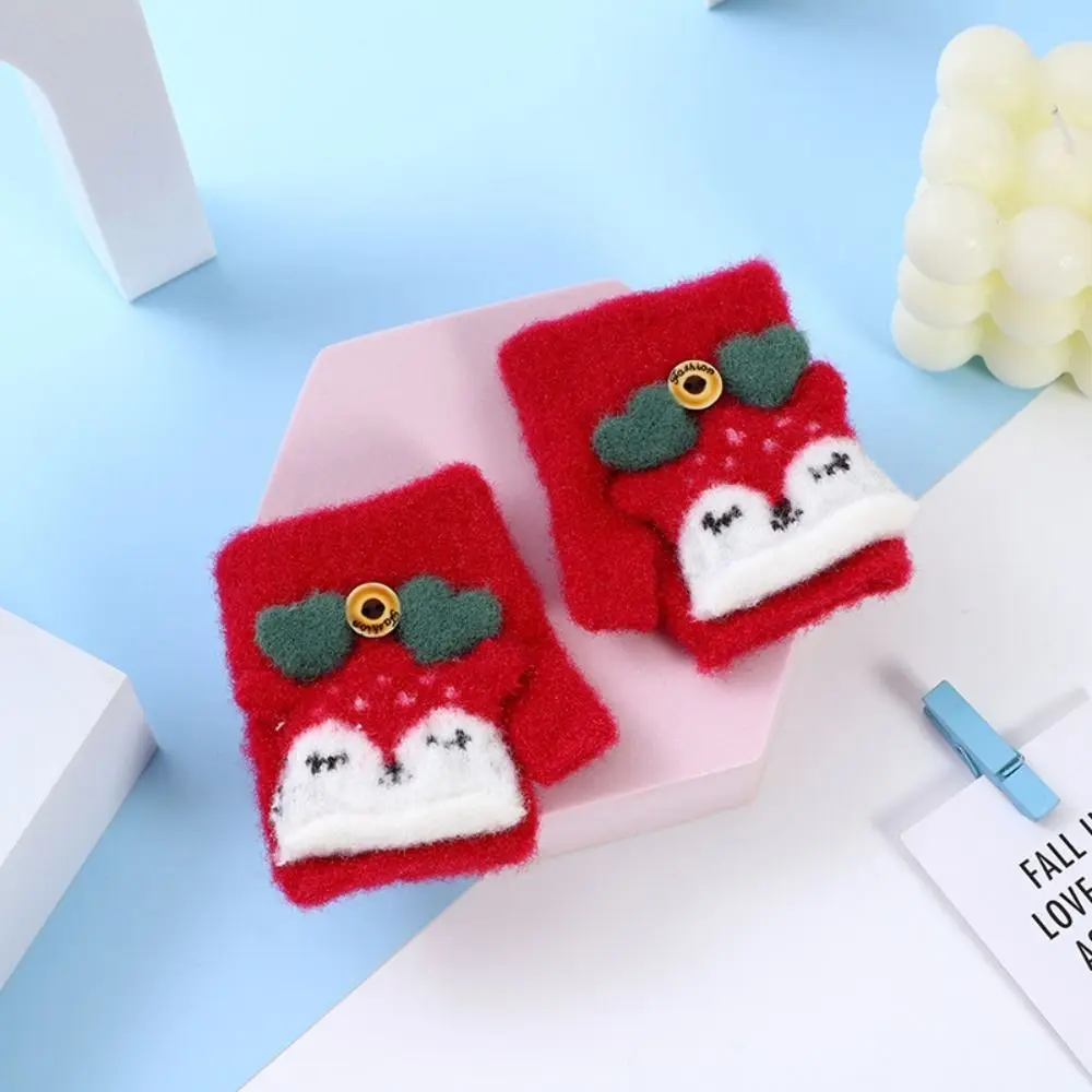 Guantes de invierno infantil con solapa y divertidos dibujos animados - imagen 4