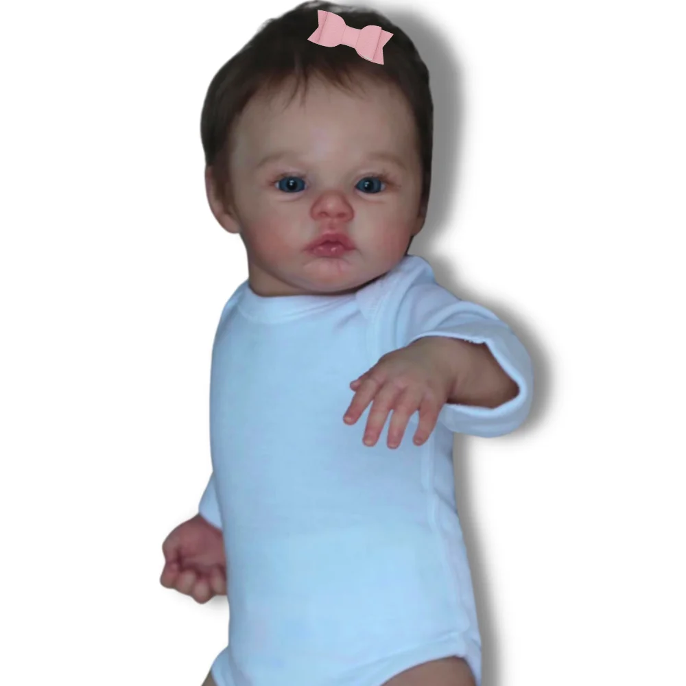 Muñeca Reborn Meadow realista de vinilo y silicona para bebé - imagen 5