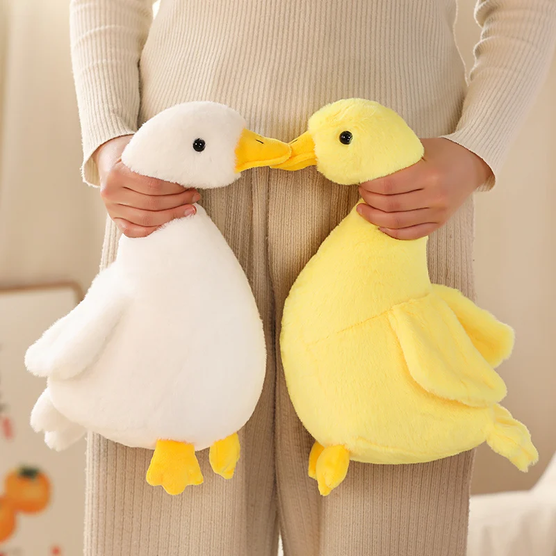 Pato de peluche para niña amarillo, suave y tierno, felpa infantil