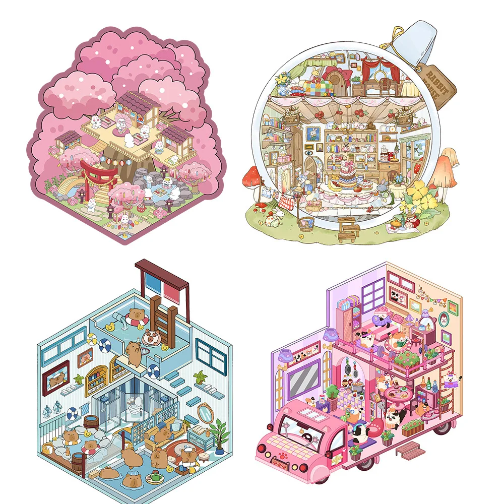 Pegatinas decorativas 3D con Paisajes en Miniatura para Habitación Infantil - imagen 5