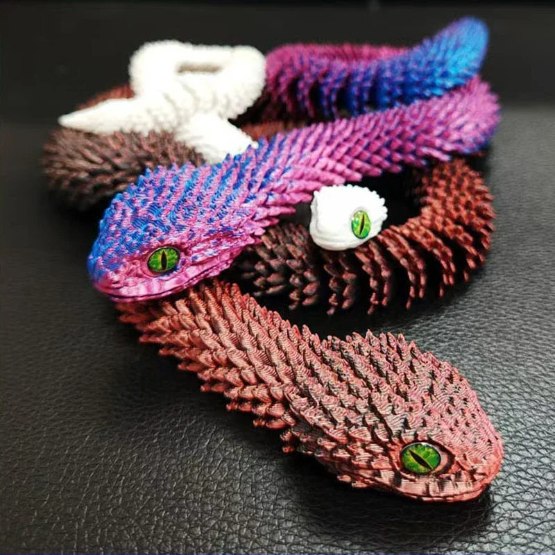 Serpiente articulada de juguete – Figura 3D realista para niños - imagen 3