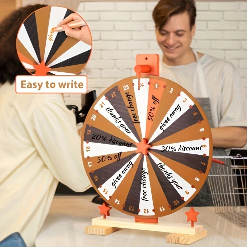 Ruleta de premios giratoria de mesa con soporte para feria y carnaval - imagen 4