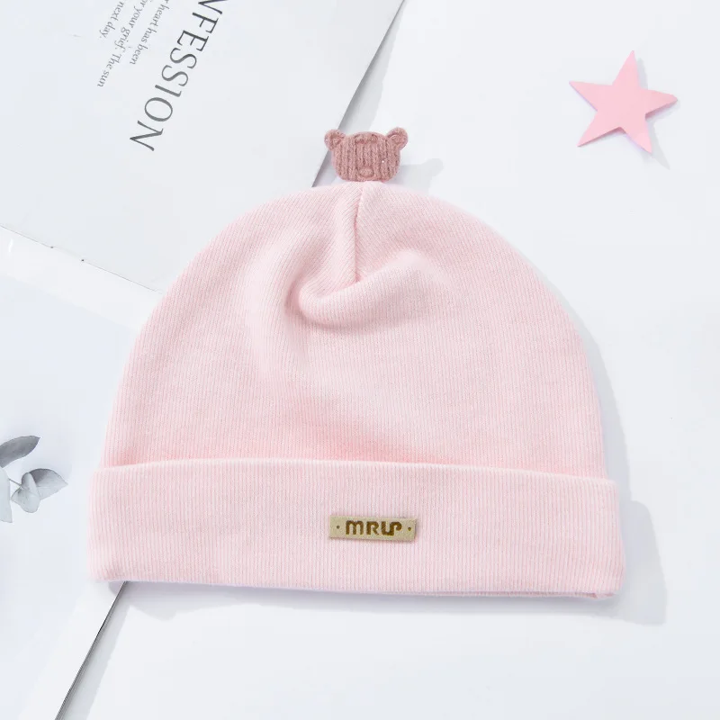 Gorro algodón suave con diseño oso para bebé recién nacido – Primavera/Otoño - imagen 5