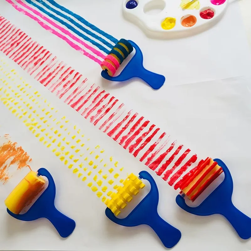 Rodillo de estampado para pintura en uso