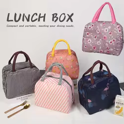Fiambrera térmica con bolsa de almuerzo infantil para picnic escolar