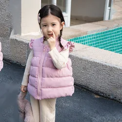 Chaleco de plumón infantil cálido para invierno – Manga mosca