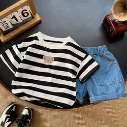Conjunto de verano para bebé: camiseta de manga corta y shorts