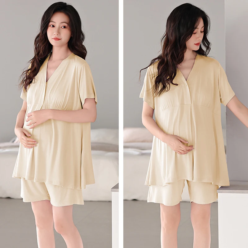 Conjunto pijama de lactancia materna para embarazadas posparto - imagen 2