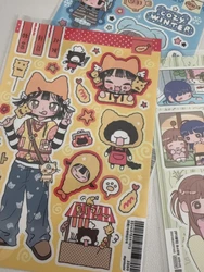 Pegatinas infantiles decorativas de personajes para diarios y álbumes