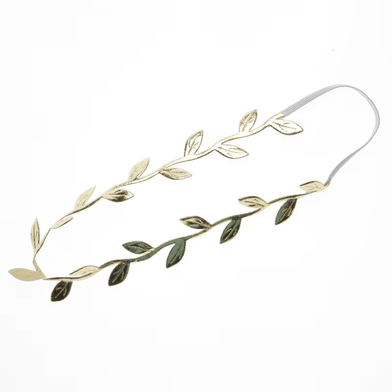 Diademas bebé de hojas doradas y plateadas – estilo europeo - imagen 5