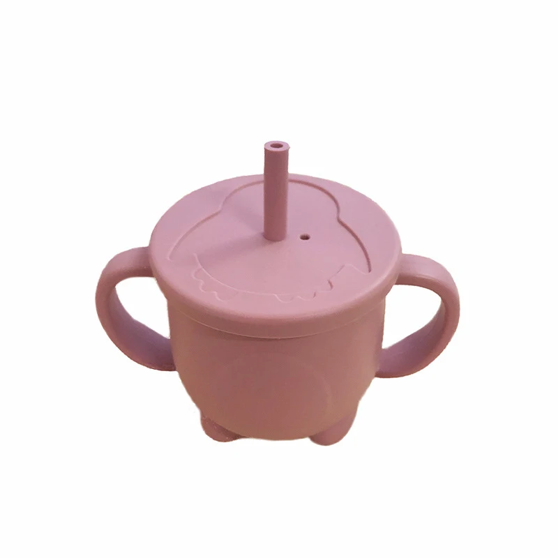 Taza con pajita antivuelco para bebé - Silicona sin BPA - imagen 5