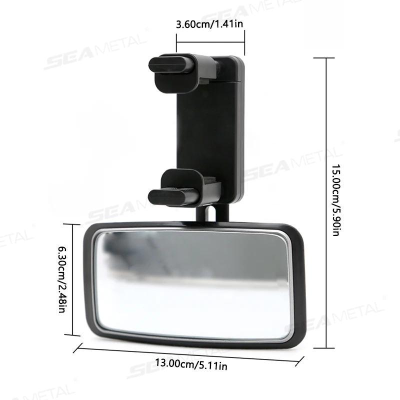 Espejo para bebé de coche con clip y ángulo ajustable - imagen 4