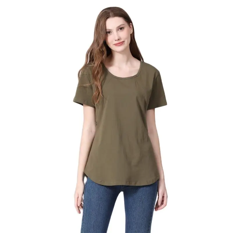 Camiseta de maternidad y lactancia de algodón manga corta - imagen 4