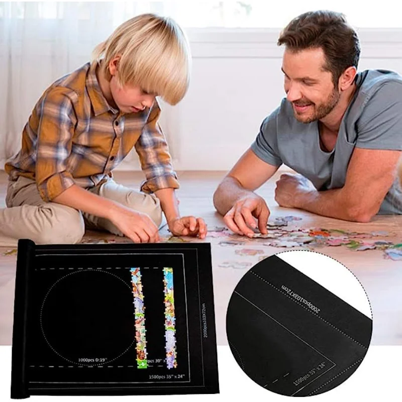 Estera enrollable para guardar puzzles – Alfombra puzzle infantil enrollable - imagen 3