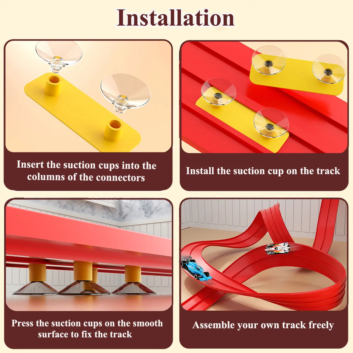 Pista flexible de coches con vehículo miniatura – Juguete educativo - imagen 2