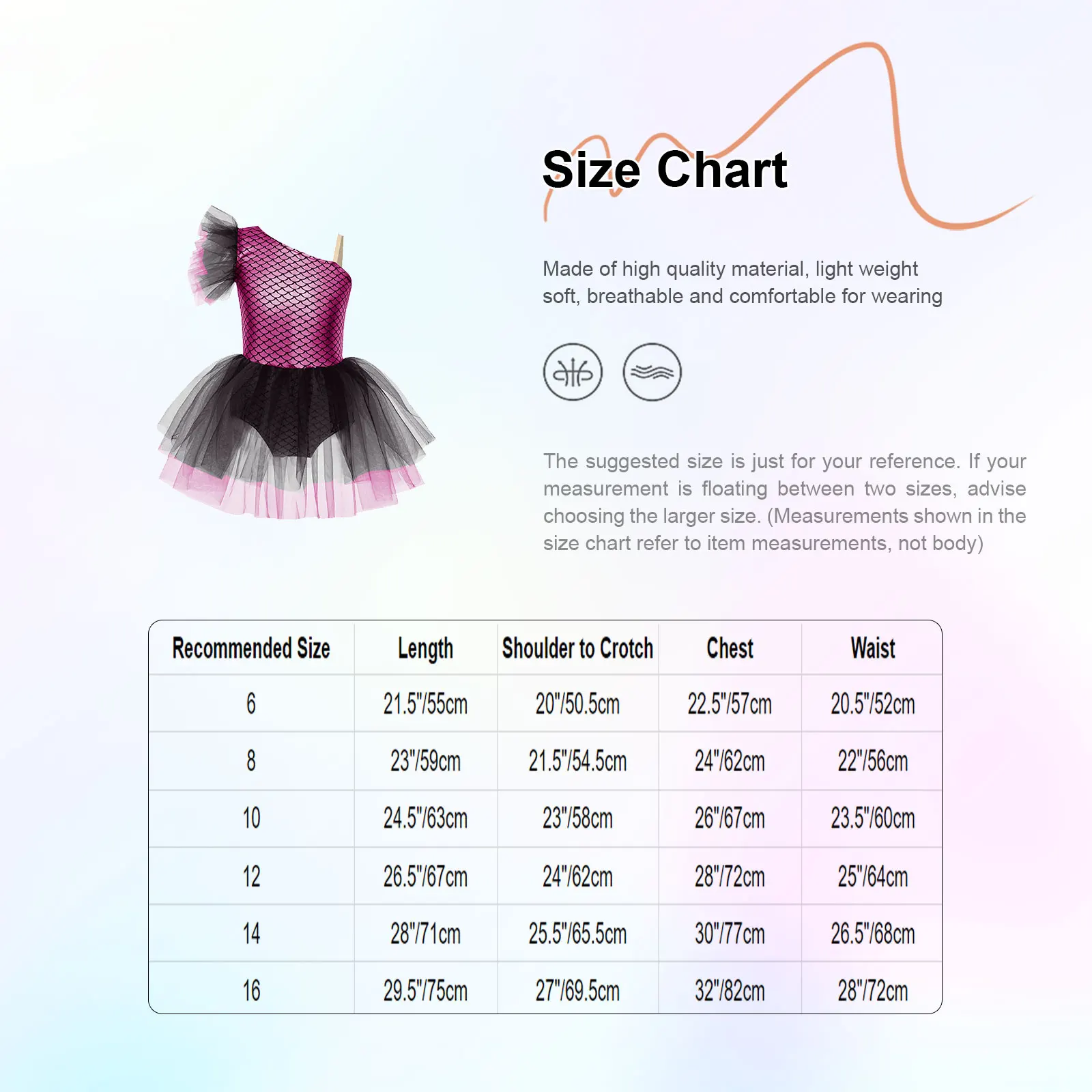Vestido tutú de ballet TiaoBug para niñas