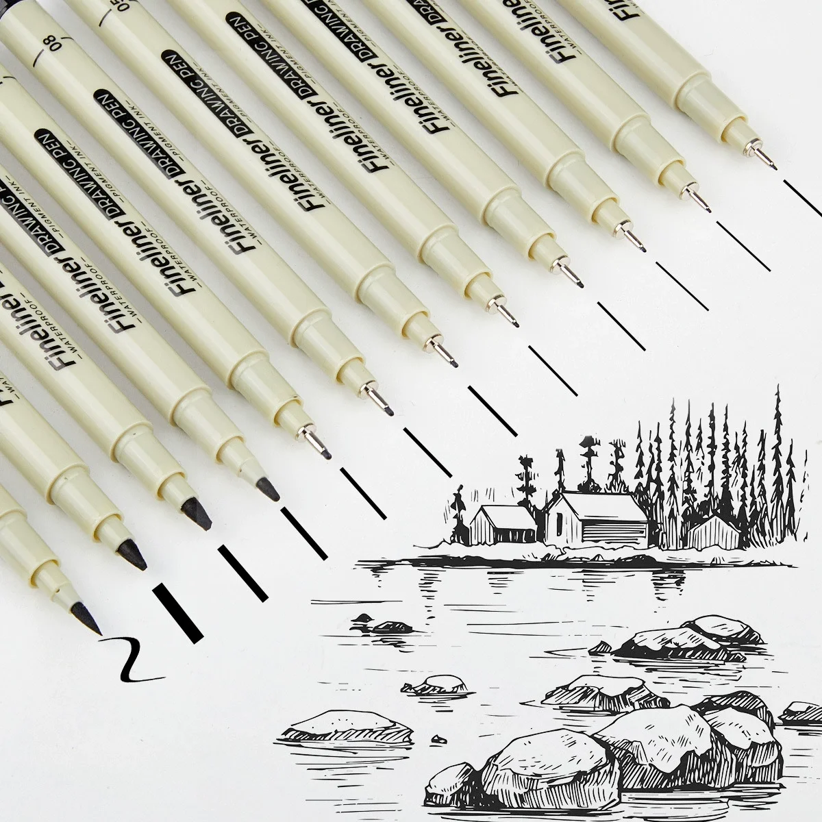 Detalle de punta fina para microdibujo